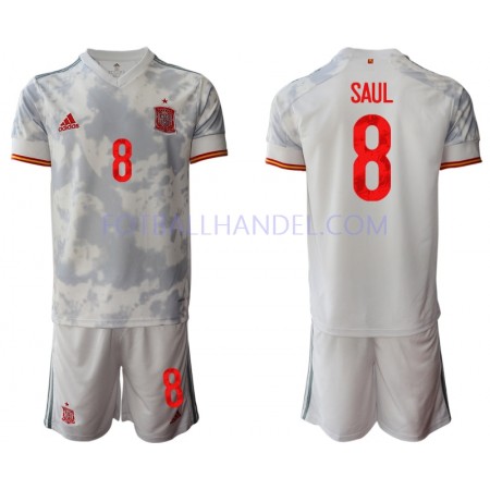 Barn Fotballdrakter Spania Saul Niguez 8 Borte Euro 2020 Kortermet